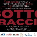 SOTTOTRACCIA – Teatro contemporaneo UNLOCKED 2025 Potrebbe essere un'immagine raffigurante il seguente testo "UNLOCKED EDIZIONE V RASSEGNA DI TEATRO SATIRO CONTEMPORANEO DIREZIONE ARTISTICA: ANDREA DE MANINCOR SOTTO DAL 18 OTTOBRE AL RACCIA 6 DICEMBRE DI SABATO ALLE ORE 19:45 FUORI PROGRAMMA 18.19.20 E 21/12 FRIIIGE IGE FRエI FESTTV 2Satiro Safiro SatioOFF GIORGIO ZANOTTO ACS RETEMAG RETE MAG dF Finarza ANCI CON L PATROCINIO DITERLTA Confartigianato 0 provincia HиAeлmK VANITO 번방 Comune di Verona"