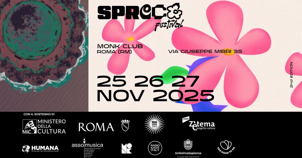 Evento SprEco Festival II Locandina SprEco Festival II - da martedì 25 novembre - giovedì 27 novembre 2025 ore 19:00 ore 01:30