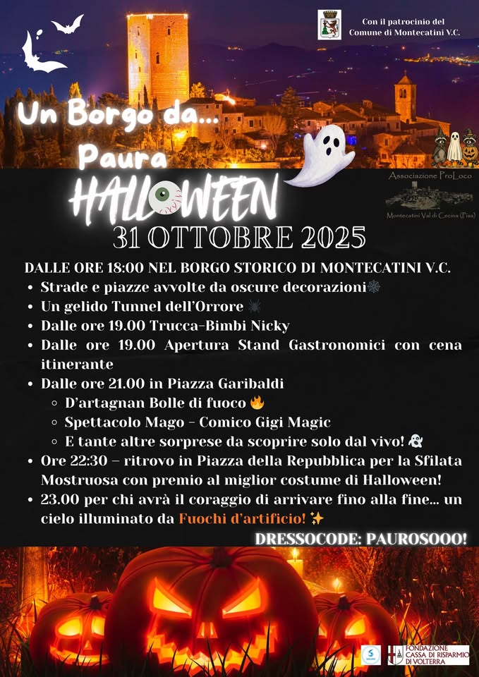 Evento Un Borgo da Paura Locandina Un Borgo da Paura - venerdì 31 ottobre ore 18:00 - 20:00