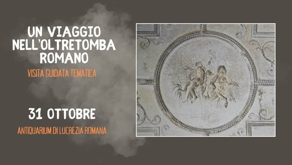 Visita guidata tematica “Un viaggio nell’oltretomba romano” Potrebbe essere un'immagine raffigurante il Pantheon e testo