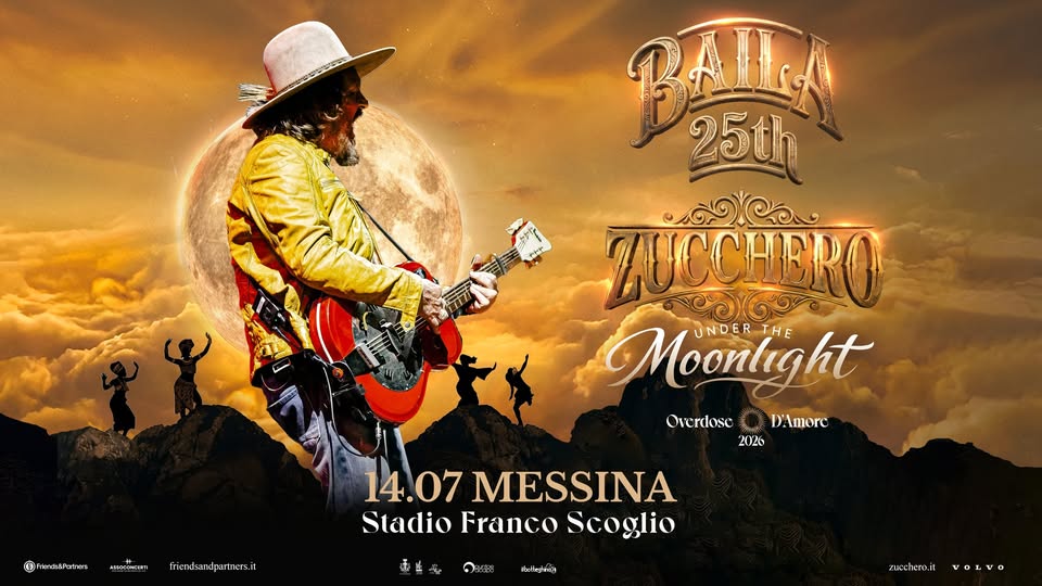 Evento ZUCCHERO @Messina, Stadio Franco Scoglio Locandina ZUCCHERO @Messina, Stadio Franco Scoglio - martedì 14 luglio ore 21:00 - 23:00