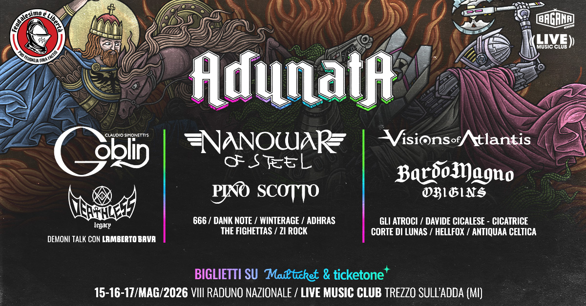 Evento Adunata VIII – Raduno Nazionale Feudalesimo e Libertà Locandina Adunata VIII – Raduno Nazionale Feudalesimo e Libertà - da venerdì 15 maggio - domenica 17 maggio 2026 ore 19:00 ore 23:59