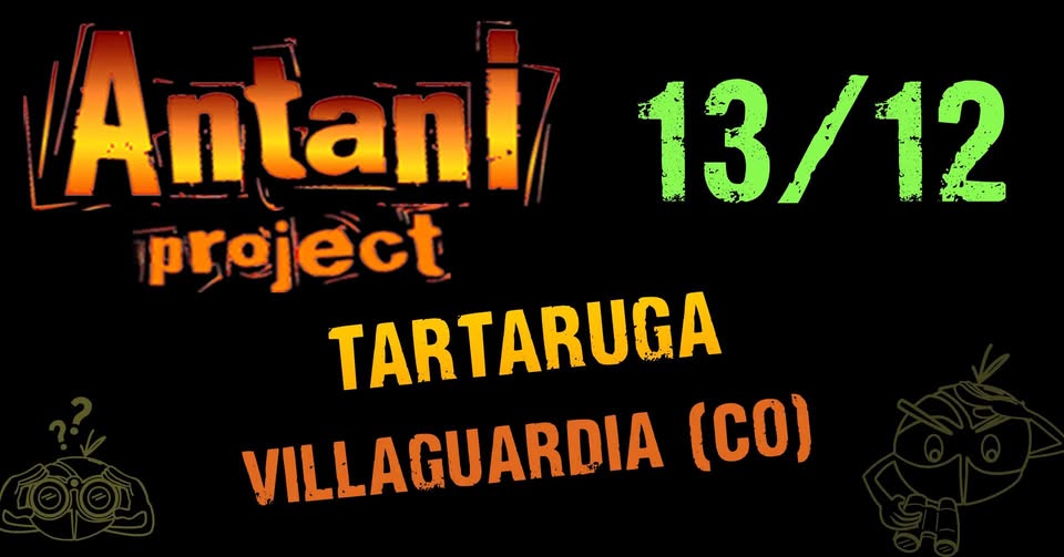 Antani Project @Villaguardia (CO) – Tartaruga Potrebbe essere un contenuto grafico raffigurante tartaruga e il seguente testo "13/12 /12 出 Antan! project TARTARUGA VILLAGUARDIA ()"