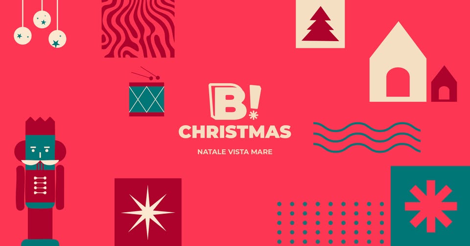 BB!Christmas – Eventi del 8 dicembre Potrebbe essere un contenuto grafico raffigurante biscotto allo zenzero e il seguente testo "金 B! CHRISTMAS NATALE VISTA NATALEVISTAMARE MARE *"