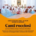 Canti rocciosi Canti rocciosi a Ampezzo il 6 dicembre 2025