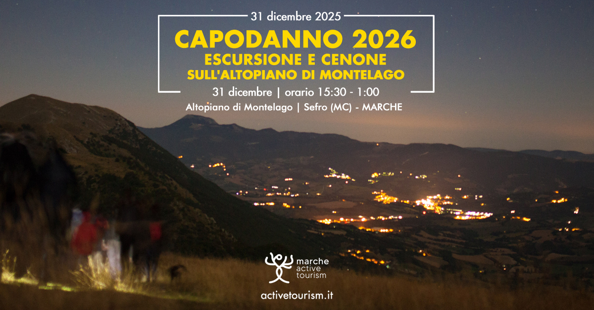 Evento Capodanno 2026 escursione sull’altopiano di Montelago con cenone Locandina Capodanno 2026 escursione sull’altopiano di Montelago con cenone - mercoledì 31 dicembre ore 15:30 - 01:00