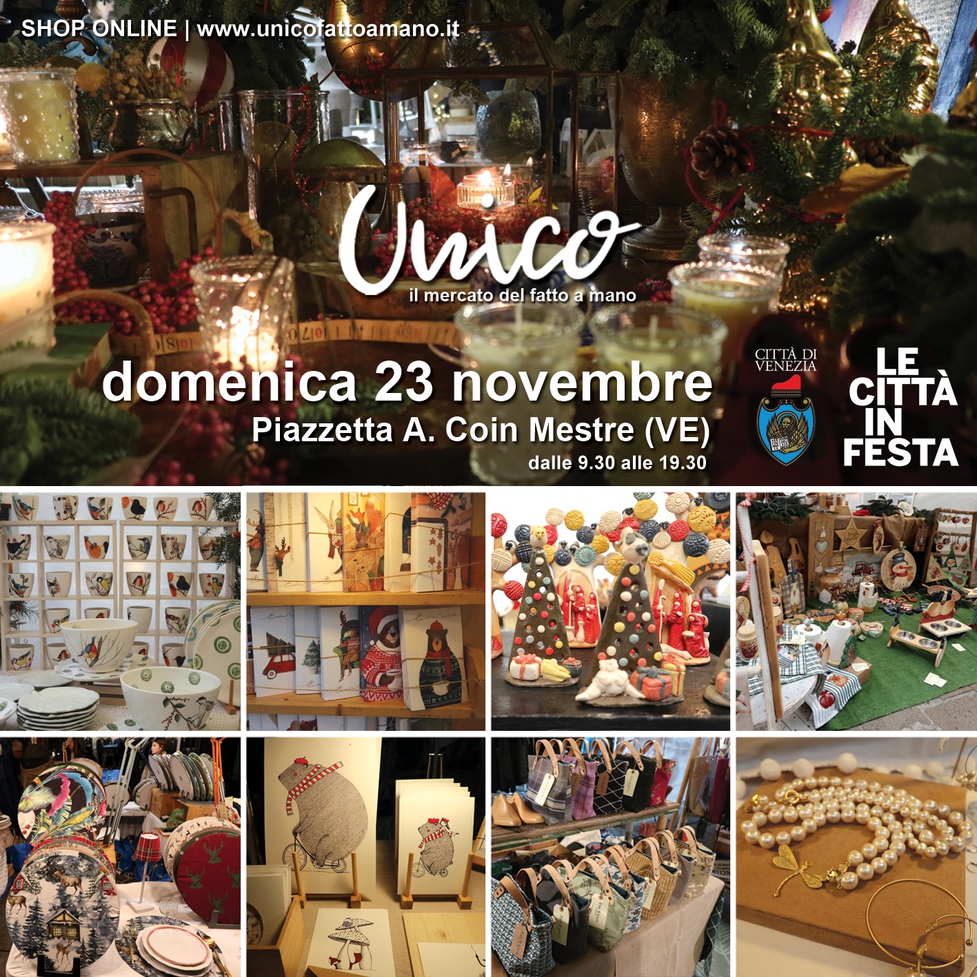 Evento Domenica 23 Novembre UNICO il mercato del fatto a mano “SBARCA” a MESTRE (VE) ed è già Natale Locandina Domenica 23 Novembre UNICO il mercato del fatto a mano “SBARCA” a MESTRE (VE) ed è già Natale - domenica 23 novembre ore 09:30 - 19:30