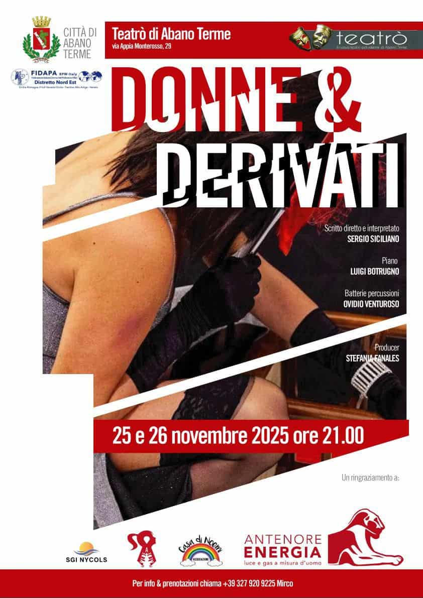 Evento Donne & Derivati Locandina Donne & Derivati - da martedì 25 novembre - mercoledì 26 novembre 2025 ore 21:00 ore 23:45