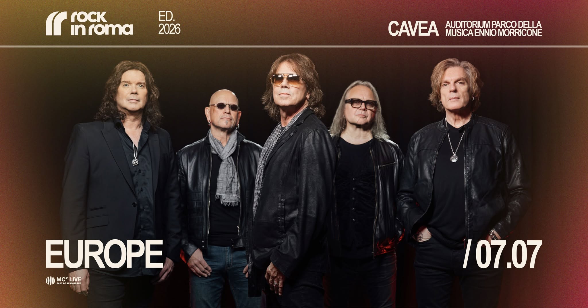 Evento Europe – Rock in Roma – Auditorium PdM (Cavea) Locandina Europe – Rock in Roma – Auditorium PdM (Cavea) - martedì 7 luglio ore 21:00 - 23:00