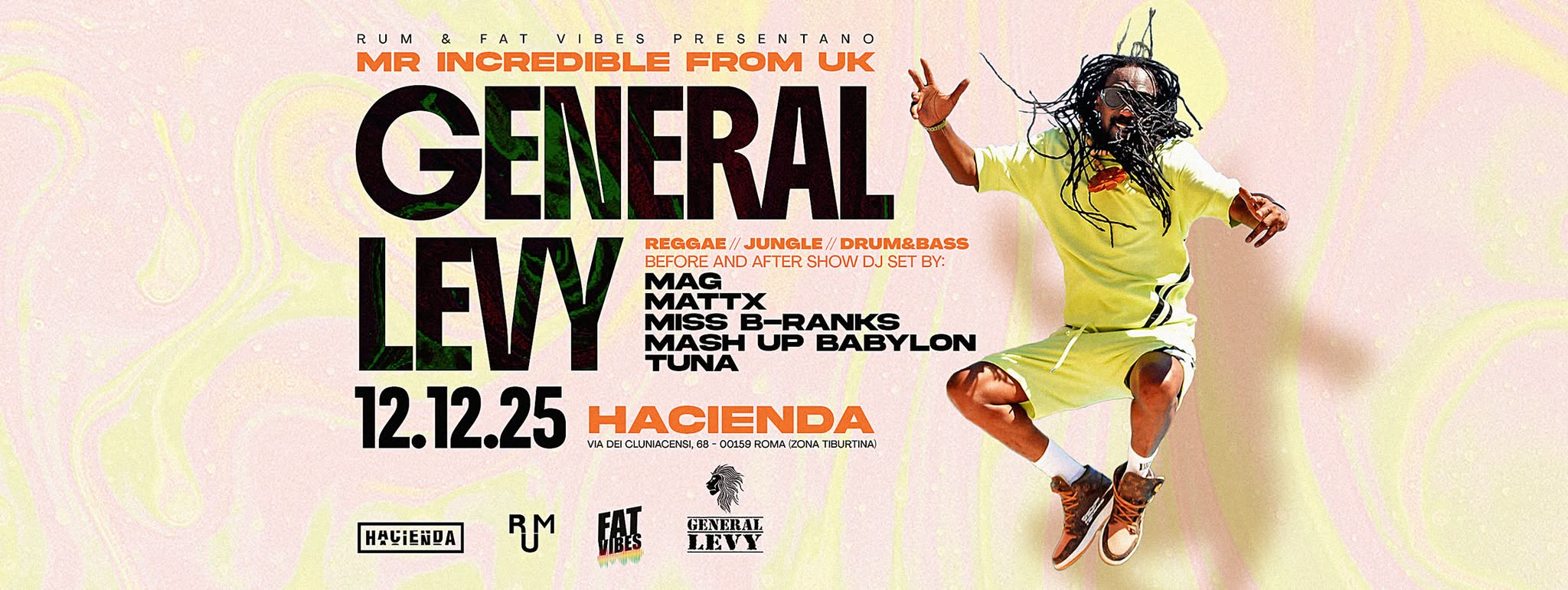 GENERAL LEVY (Uk/Live) – HACIENDA ROMA Nessuna descrizione della foto disponibile.