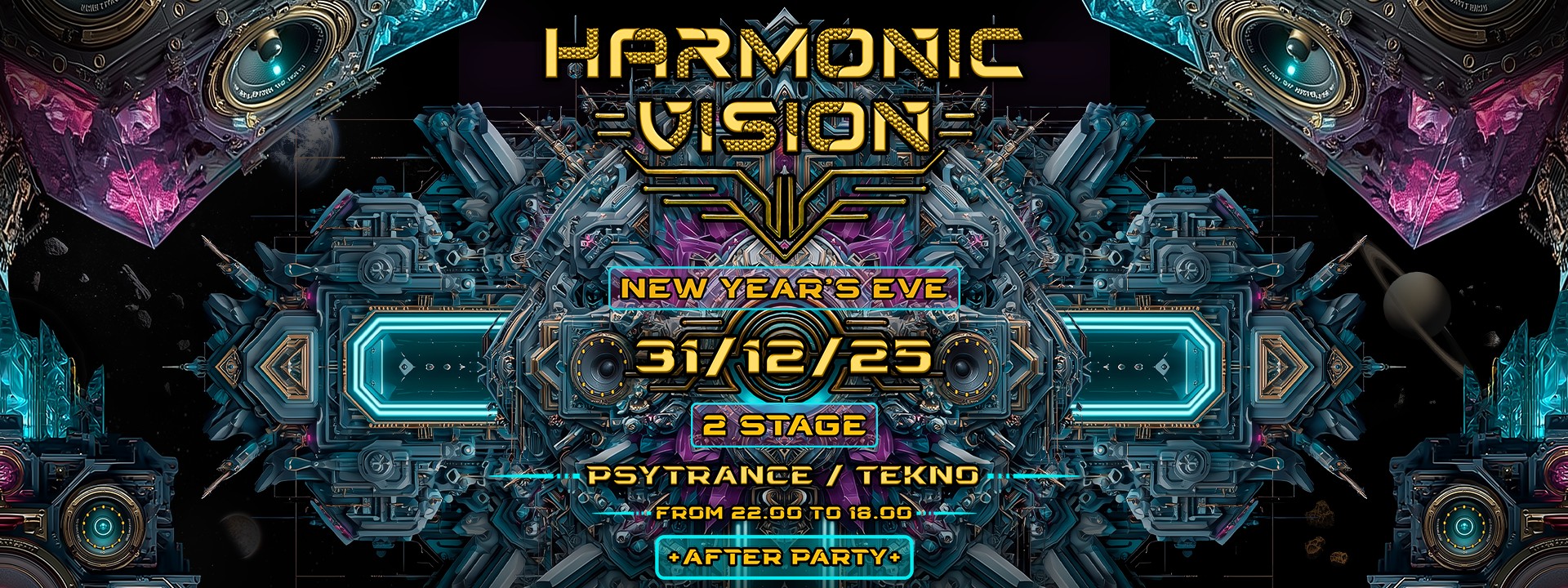 Evento Harmonic Vision Locandina Harmonic Vision - da mercoledì 31 dicembre 2025 ore 22:00 a giovedì 1 gennaio 2026 ore 19:00