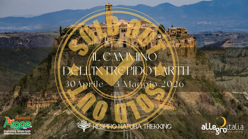 Potrebbe essere un'immagine raffigurante Stari Most e il seguente testo "IL ILCAMMINO DELLINTREPIDO DELI ARTHI 30 30Aprile 3 Maggio 2026 慢 Aigge GUIDAASSOCIATA Associazione n alianaG Guide Ambiental Escursionistiche wood WSPRESPIRONATURATREKKNG RESPIRO NATURA TREKKING allegroitalia personalgrOtturcpert operator alle. italia"