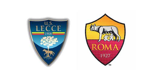 Potrebbe essere un'immagine raffigurante football e il seguente testo "u.s. LECCE 1908 สอ ROMA 1927 TH"