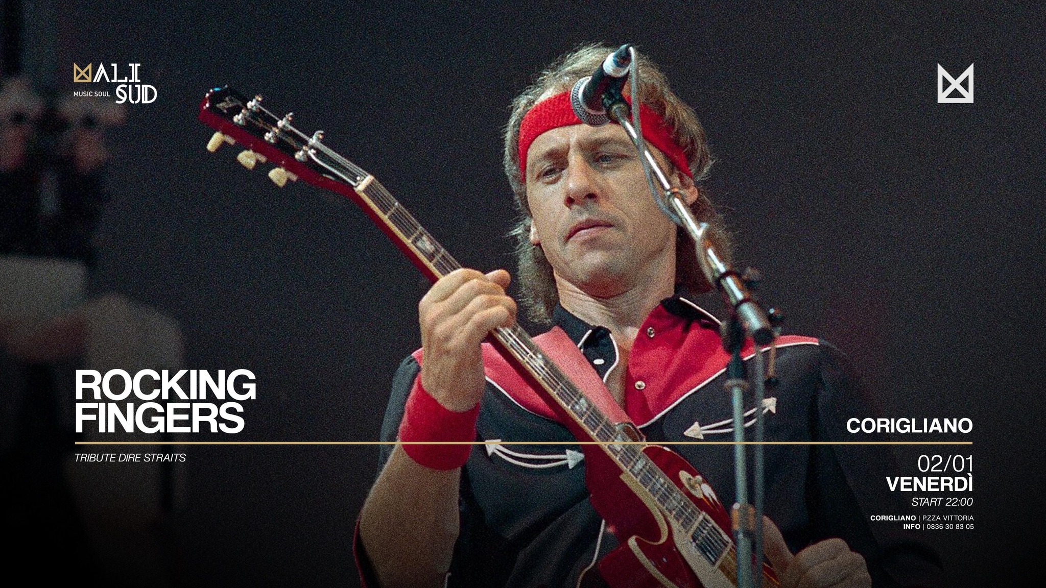 MALISUD⬌Corigliano d’Otranto (Lecce)⬌rOCKING fINGERS⬌dIRE sTRAITS Tribute Band Potrebbe essere un'immagine raffigurante chitarra e il seguente testo "rOCKING OCKING##FINGERS 수가 fINGERS dIRE sTRAITS 수가 Tribute Band Live In Concert Since LiveInConcertSince1995 1995 From ЛoRKT, ,ailgP Scuth Italy"