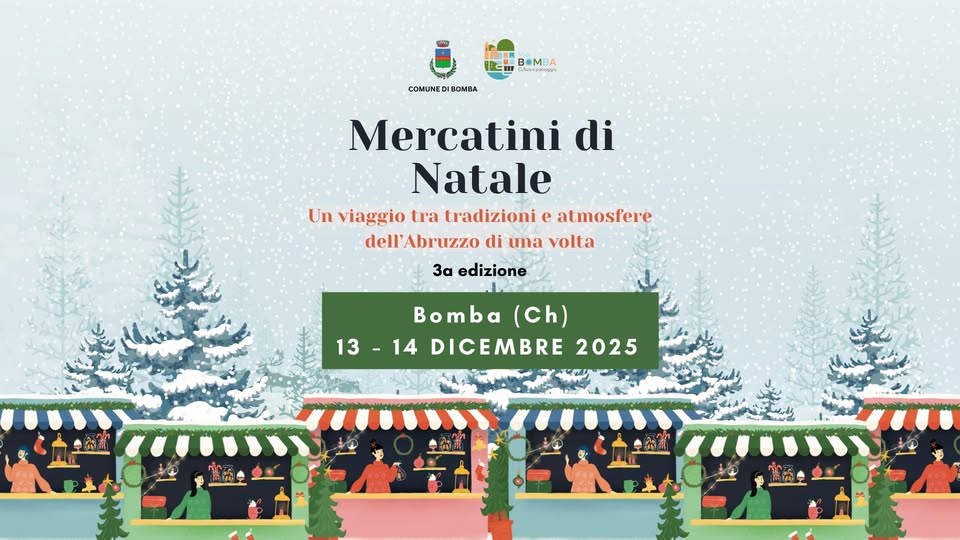 Mercatini di Natale Bomba 2025 Potrebbe essere un'illustrazione raffigurante testo