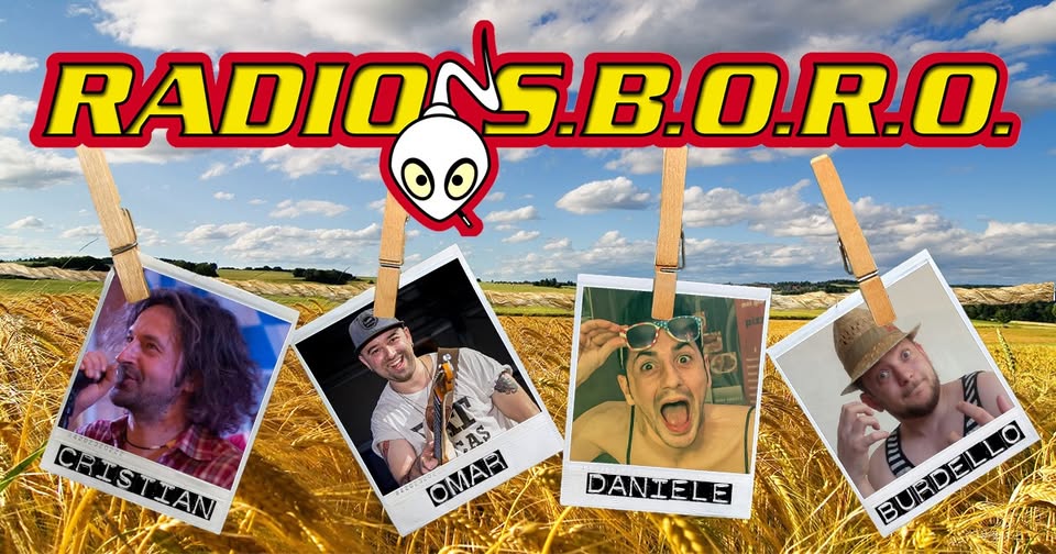 Radiosboro al Lolla Palooza – Castelgomberto (VI) 06 Dicembre 2025 Potrebbe essere un'immagine raffigurante il seguente testo "RADIONS.B.O.R NS.B.O.R.O. RADIO AS OMMAR CHISTIAN DANIELE 百動三精花四 BURDELLO"