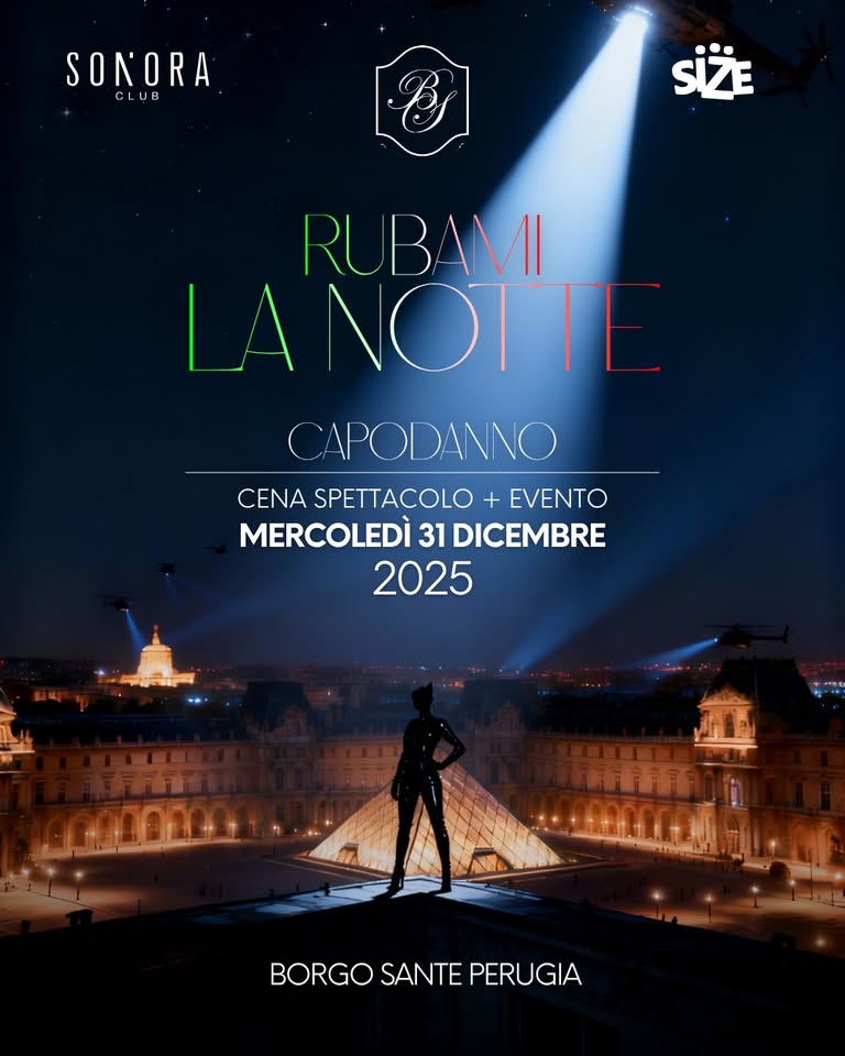 Rubami La Notte • Il Capodanno Evento Potrebbe essere un'immagine raffigurante una o più persone e testo