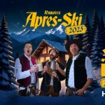 RUMATERA Potrebbe essere un contenuto grafico raffigurante il seguente testo "Apres-Ski Ski Rumatera 2025 *mas Party 25 Dicembre HOME"