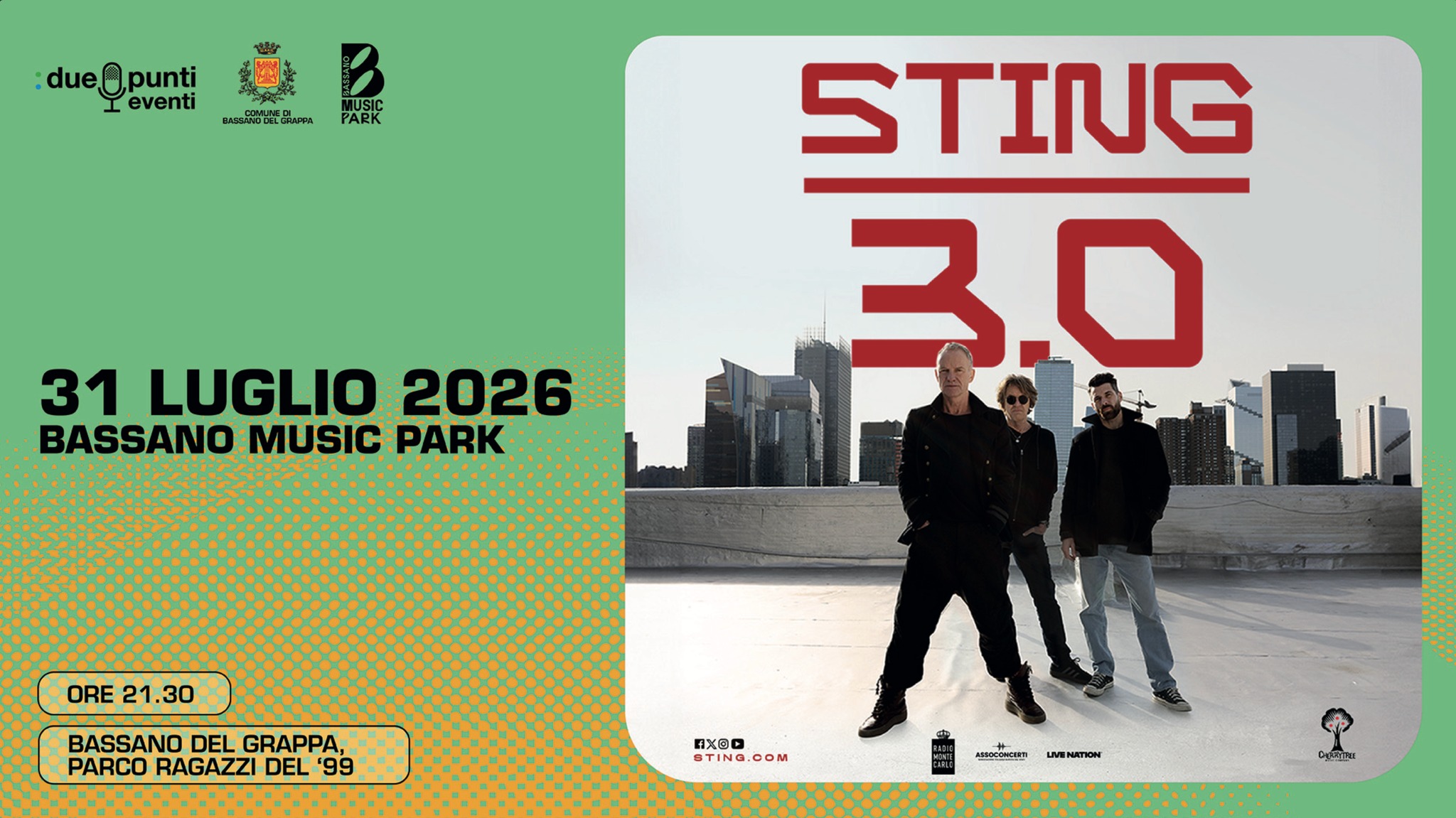 Evento Sting Locandina Sting - venerdì 31 luglio ore 21:30 - 23:30