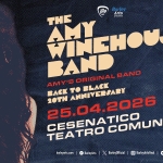 The Amy Winehouse Band ( original band) Teatro Cesenatico Potrebbe essere un'immagine raffigurante il seguente testo "pop BArley THE Arts ponфa e AMY AMY'S ORIGINAL BAND BAND BACK BLACK 25.04.2026 4.2026 20TH ANNIVERSARY 25.0 TEATRO CESENATICO COMUNALE barleyarls.com BarleyArts BarleyOfficial © BarleyArtsReal BarleyArts ら MESOY assomasica 현신이전의"