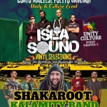 Unity&Culture event – IslaSound + Shakaroot & Kalmity Band Potrebbe essere un'immagine raffigurante il seguente testo "START20:00. START 20:00. SABATO 29 NOVEMBRE FREEENTRY FREE ENTRY CORTO MALTESE POETTO CAGLIARI Unity & Cutture Event 海糕克 UNITY CULTURE CUL SOUNO EVENT CHAPTER 2 VINYL SELECTIONS Rengae Ska Rocksteady Dub Raggamuffin Dancehall . Jrgiale SHAKAROOT KALAMITY BAND Live"