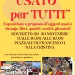USATO PER TUTTI Potrebbe essere un'immagine raffigurante il seguente testo "Associazione Na Festa per tutti APS Parrocchia Sacra Famiglia "USATO per TUTTI" Esposizione ይ proposta di oggetti usati ይ vintage, libri, quadri, vestiti, giocattoli ROVERETO 29 30 NOVEMBRE DALLE 10,00 ALLE 19,00 PIANLALE DEFRANCESCO -SALA CRISTINA Con offerta di vin brûlé, the thecaldo, caldo, panettone e pandoro"