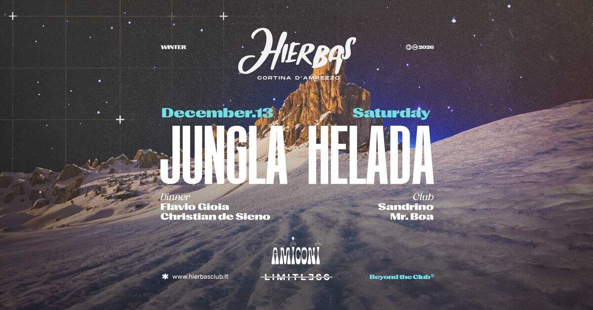 Evento 13.12 – Jungla Helada Locandina 13.12 – Jungla Helada - sabato 13 dicembre ore 21:00 - 04:00