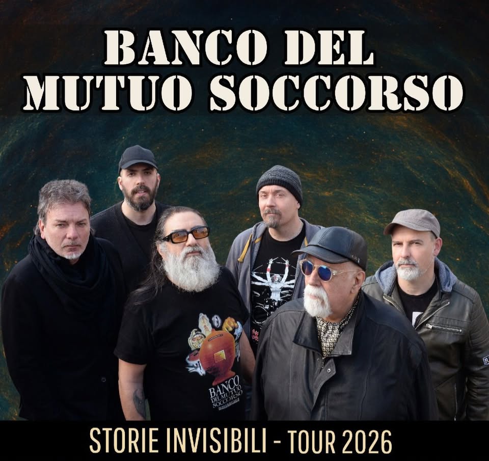 Evento Banco Del Mutuo Soccorso – Potenza 10.1.2026 – Storie Invisibili Tour Locandina Banco Del Mutuo Soccorso – Potenza 10.1.2026 – Storie Invisibili Tour - sabato 10 gennaio ore 21:00 - 23:00