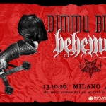 BEHEMOTH & DIMMU BORGIR + Dark Funeral – In League With Satan | Milano, Alcatraz Potrebbe essere un'illustrazione raffigurante il seguente testo "202 UE วาชิงวา ยว 正 with Satan DIMDU BORGJR bebentiti) រ 13.10.26 MILANO MIL ANO /ALCATRAZ BIGLIETTI DISPONIBILI SU MCLIVE.IT E VIVATICKET.COM MCr LIVE TOFDEAAGAO VIVATICKET ASSOCONCERTI"