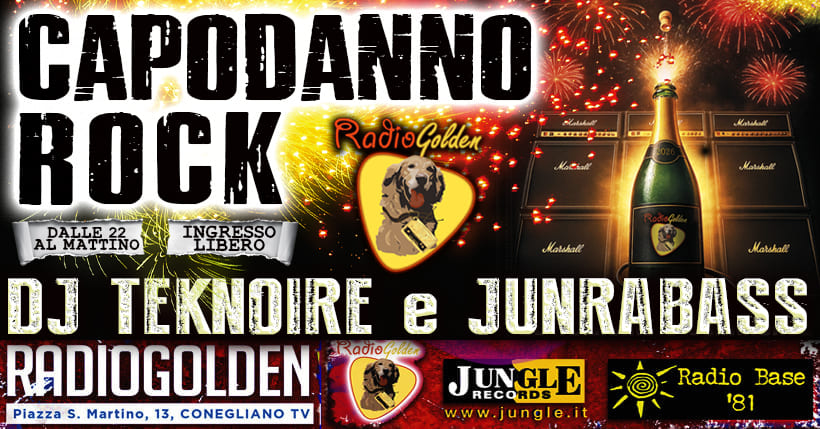 Evento Capodanno Rock – DJ Teknoire e Junrabass Locandina Capodanno Rock – DJ Teknoire e Junrabass - mercoledì 31 dicembre ore 22:00 - 00:00