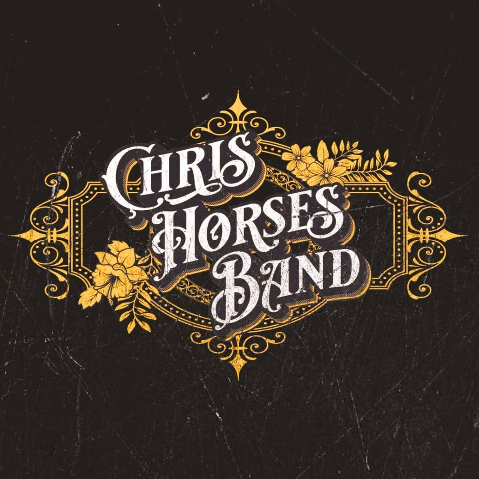 Chris Horses Band live al Nasty Boys saloon Potrebbe essere un contenuto grafico raffigurante il seguente testo "CHRIS BAND HORSES BAIND"