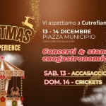 CHRISTMAS FOOD EXPERIENCE Musica e stand enogastronomici CUTROFIANO 13-14 Dicembre-Piazza Municipio Potrebbe essere un'immagine raffigurante bevanda e il seguente testo "Cutrofian Vi aspettiamo a 13- 14 DICEMBRE PIAZZA MUNICIPIO DALLEORE1B.30ALLE24.00 ALL 24.00 DALLE ORE CHRISTMAS FOOD EXPERIENCE Concerti stand enogastronomici SAB. SAB.13-ACCASACCIO 13 -ACCASACCIO DOM. 14 14- DOM.14-CRICKETS - CRICKETS"