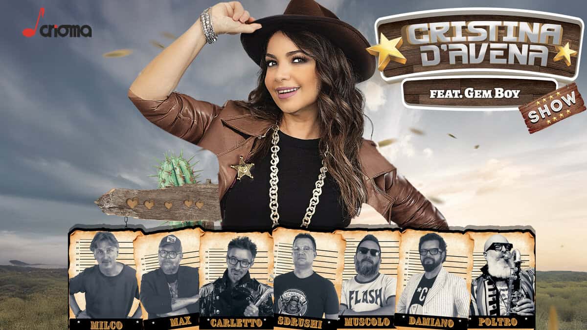 Cristina D’Avena feat. Gem Boy Show a Caserta Potrebbe essere un'immagine raffigurante una o più persone e testo