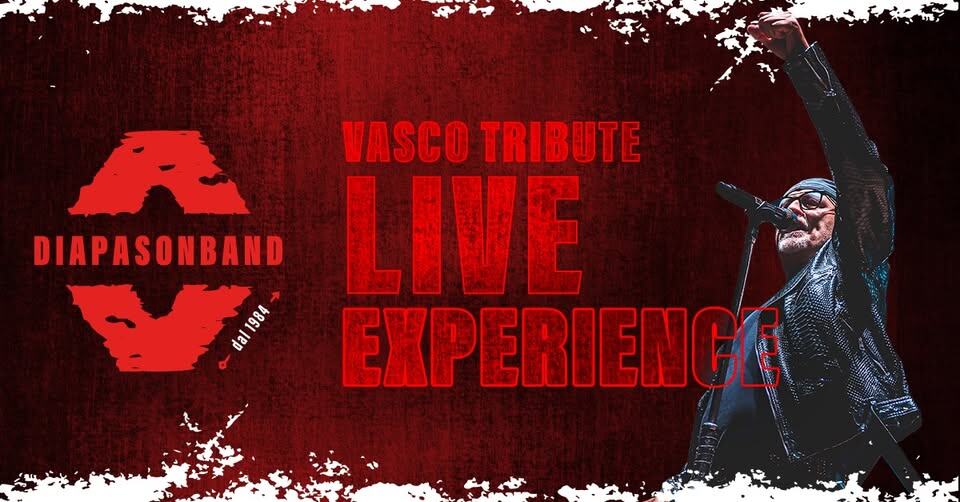 Potrebbe essere un'immagine raffigurante il seguente testo "VASCO VASCOTRIBUTE TRIBUTE DIAPASONBAND LIVE MI Aa 1984 EXP XPERIENCE"