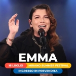 Emma | Mirano Summer Festival Potrebbe essere un contenuto di pop art raffigurante testo