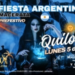 FIESTA ARGENTINA MACERATA Potrebbe essere un'immagine raffigurante il seguente testo "CUMBIA ROCK MURGA RKT REGGAETON CUARTETO Y mucho más... FIESTA ARGENTINA MACERATA 22.00 PREFESTIVO SAMANY LAISLALATINA SLA LATINA LA SAMANA DISCO LATINO Via Passo del Bidollo 62014 COLBUCCARO LUNES 5 Quilombo de ENERO MAURO CATALINI BAHTA BLANCA ELGAMU EL GAMU BUENOS AIRES InfoePrenotazioni 335292192"