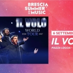 IL VOLO Potrebbe essere un contenuto grafico raffigurante il seguente testo "irini i微d·i DnU PIAZZALOGGIA PIAZZA LOGGIA 백보선거리연역터 ORGANIZZAZIONE CIPIESA BRESCIA SUMMER 20 MUSIC 26 ILVOLO WORLD 2026 TOUR 2027 6 SETTEMBRE 2026 IL VOLO PIAZZA LOGGIA - BRESCIA"