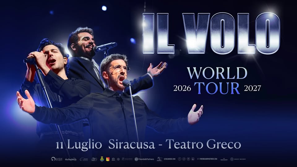 Evento IL VOLO Siracusa @Teatro Greco Locandina IL VOLO Siracusa @Teatro Greco - sabato 11 luglio ore 21:00 - 23:00