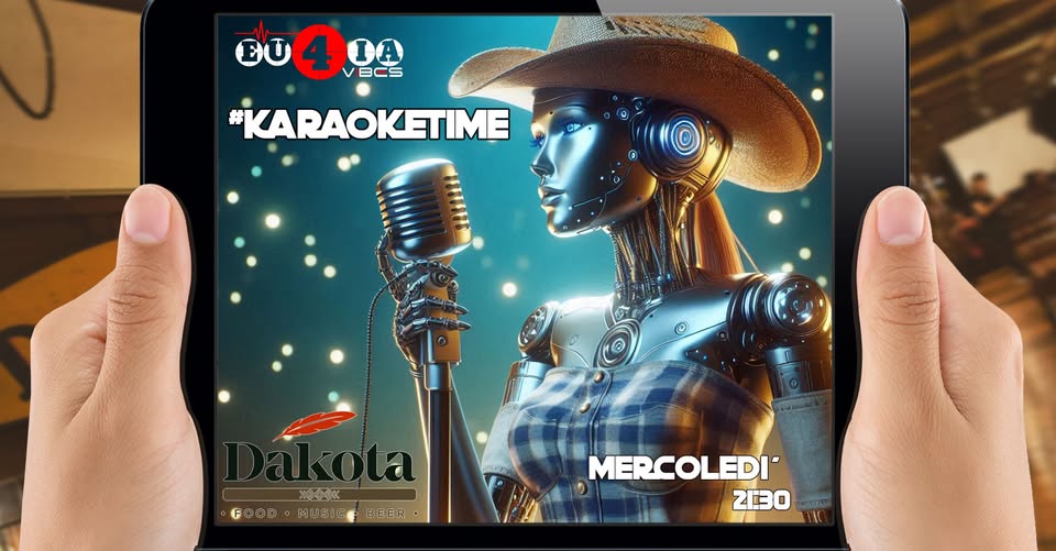 #KARAOKETIME – IL MERCOLEDI’ – Eu4ia Vibes & Dakota Potrebbe essere un contenuto grafico raffigurante il seguente testo "EÚ 00400 ปี 4 40A VIE VIBES IA KARAOKETIME dP Dakota >風肉 G FOOB .3 o MUSIG BEER MERCOLEDI' 2030"