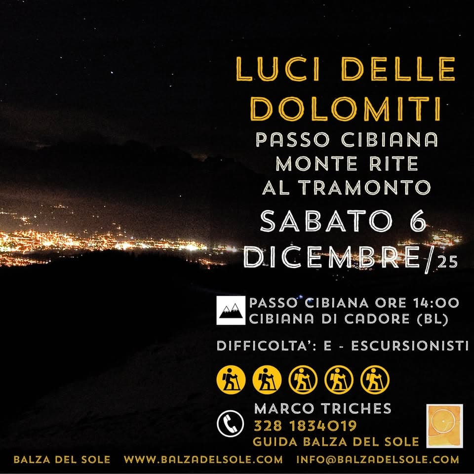 Evento Luci delle Dolomiti (BL) Locandina Luci delle Dolomiti (BL) - sabato 6 dicembre ore 14:00 - 19:00