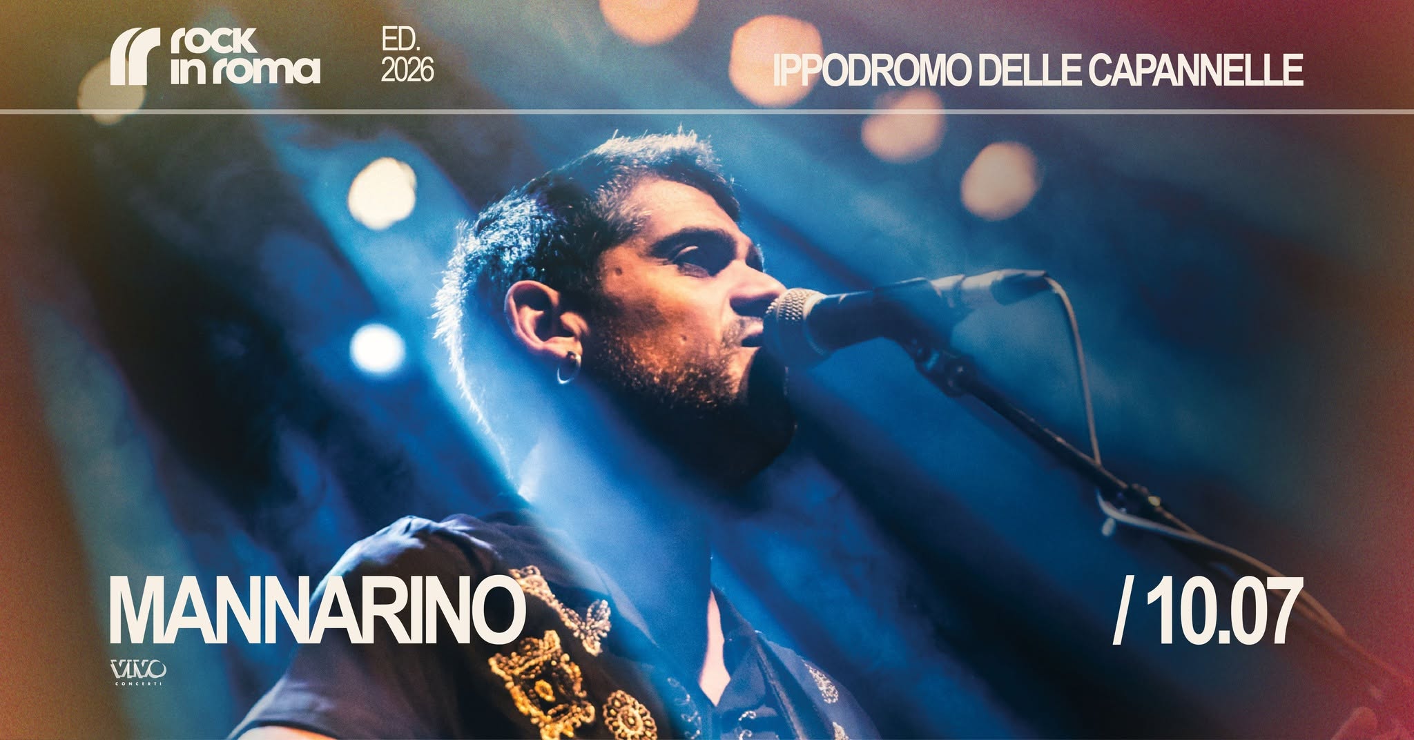 Evento Mannarino – Rock in Roma – Ippodromo delle Capannelle Locandina Mannarino – Rock in Roma – Ippodromo delle Capannelle - venerdì 10 luglio ore 21:45 - 23:45