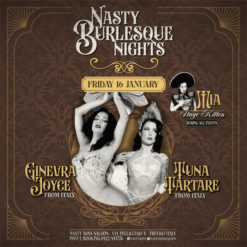 Nasty Burlesque night Potrebbe essere un'immagine raffigurante testo
