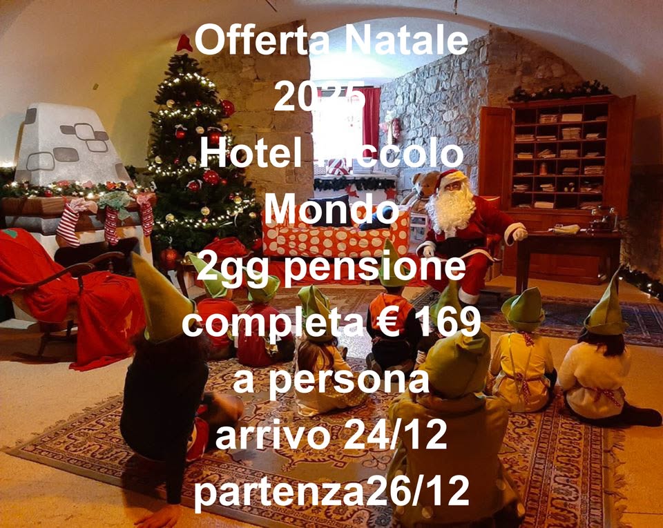 Evento Offerta Natale 2025 2 gg pensione completa E 169 Locandina Offerta Natale 2025 2 gg pensione completa E 169 - giovedì 24 dicembre ore 12:00 - 14:00