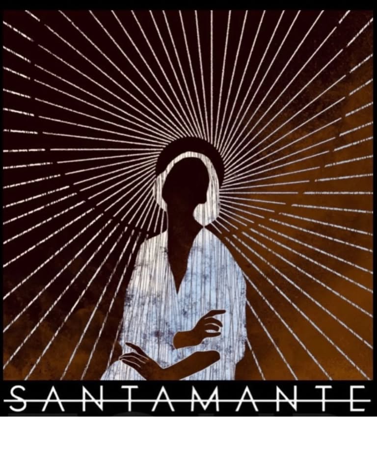 Potrebbe essere un'illustrazione raffigurante il seguente testo "--H SANTAMANTE MA SANT T TAMAN AANTE N TE E A"