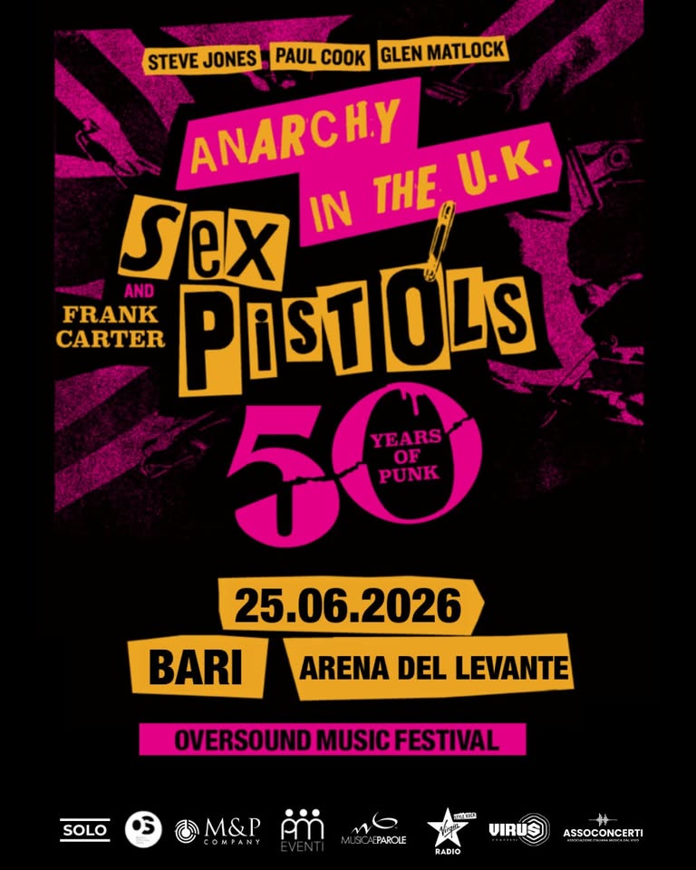 Evento SEX PISTOLS feat. Frank Carter Locandina SEX PISTOLS feat. Frank Carter - giovedì 25 giugno ore 21:00 - 23:00