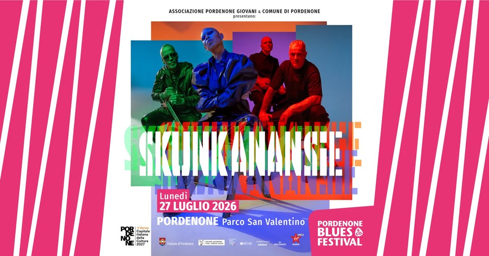 Skunk Anansie live @ Pordenone Potrebbe essere un contenuto di pop art raffigurante testo