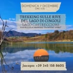 Trekking sulle sponde del Lago di Cingoli Potrebbe essere un'immagine raffigurante lago e il seguente testo "DOMENICA DOMENICA7DICEMBRE 7 DICEMBRE ORE 9.30 TREKKING SULLE RIVE DEL LAGO DI CINGOLI LAGO CASTRECCIONI POSSIBILITÀ DI PRANZARE "DA SAVINO" APIRO" Difficoltà יםיי Lunghezza 6.5 6.5KM KM Dislivello 90METRL LoVianda Jacopo: +39 345 158 Jacopo:+393451588602 8602"