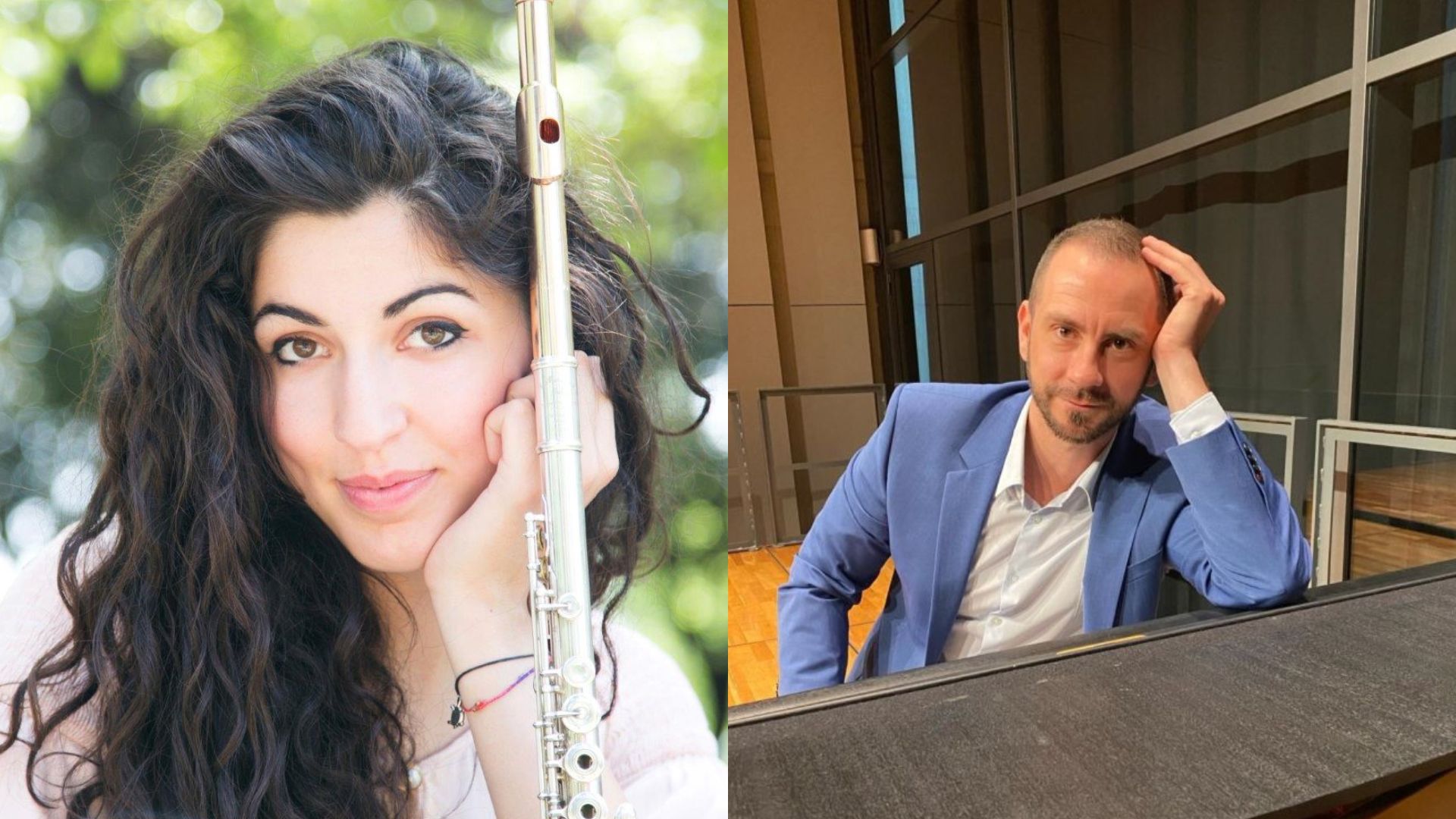 Una serata all’opera Potrebbe essere un'immagine raffigurante 2 persone, oboe, pianoforte, flauto e clarinetto