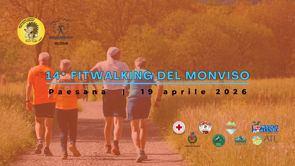 Evento 14° Fitwalking del Monviso Locandina 14° Fitwalking del Monviso - domenica 19 aprile ore 10:00 - 12:00