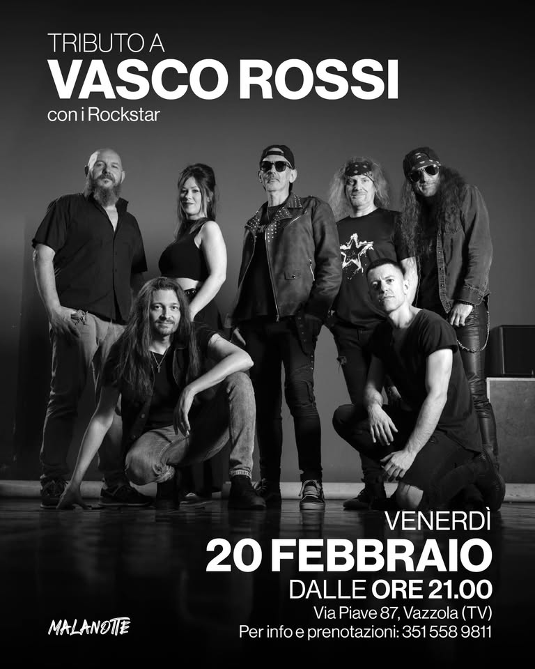 20/02 ROCK STAR live @ MALANOTTE – Vazzola (TV) Potrebbe essere un'immagine raffigurante chitarra